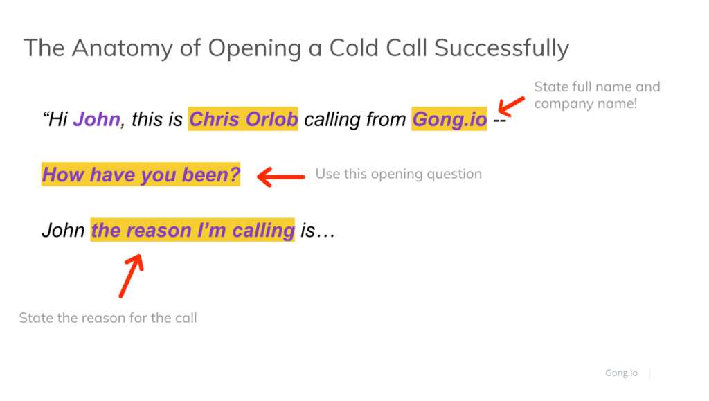 Cold calling script