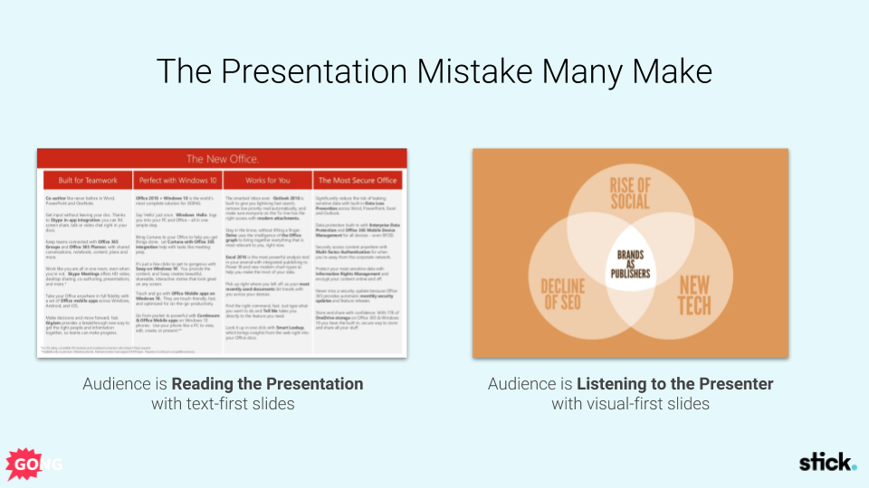 Sales presentation mistakes