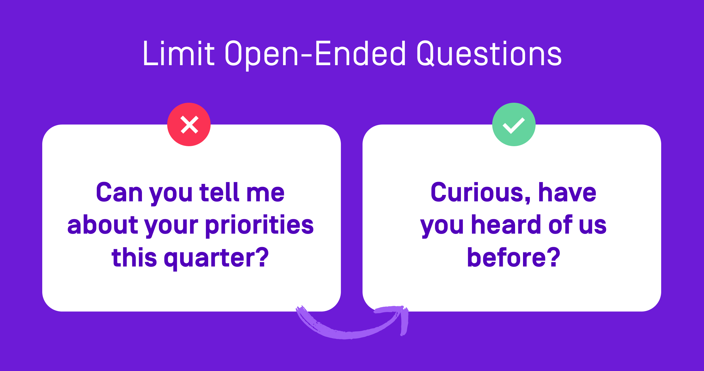 limit open-ended questions