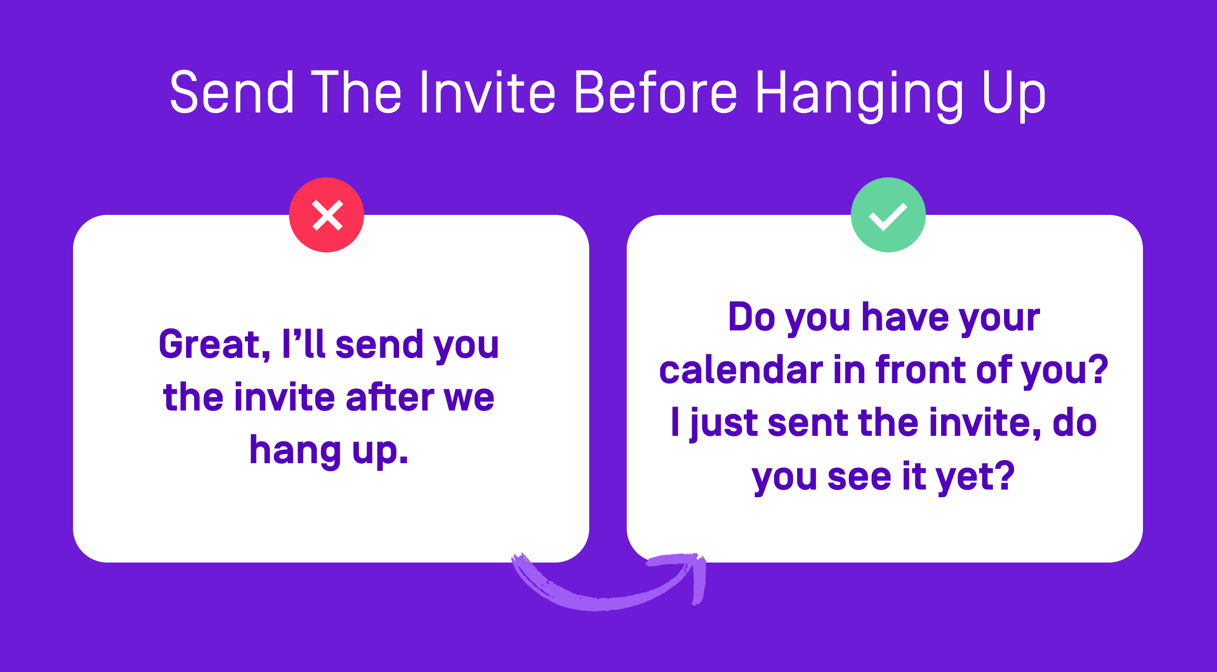invite before hanging up