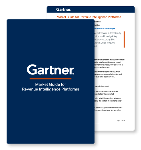 Gartner Market Guide For Revenue Intelligence Platforms - Gong