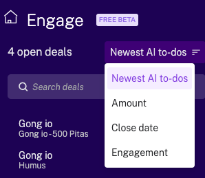 Gong Open Deals